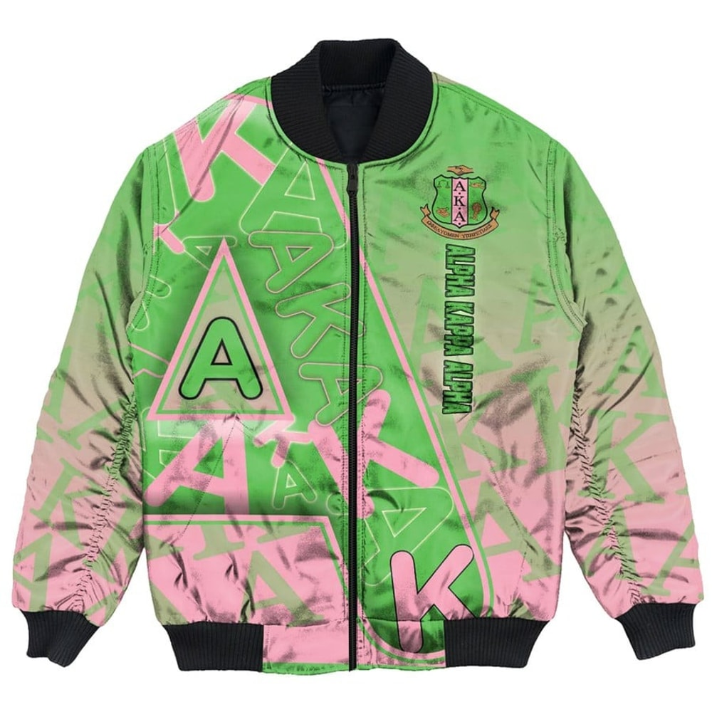 AKA Letters Pattern Bomber Jackets, African Bomber Jacket For Men Women