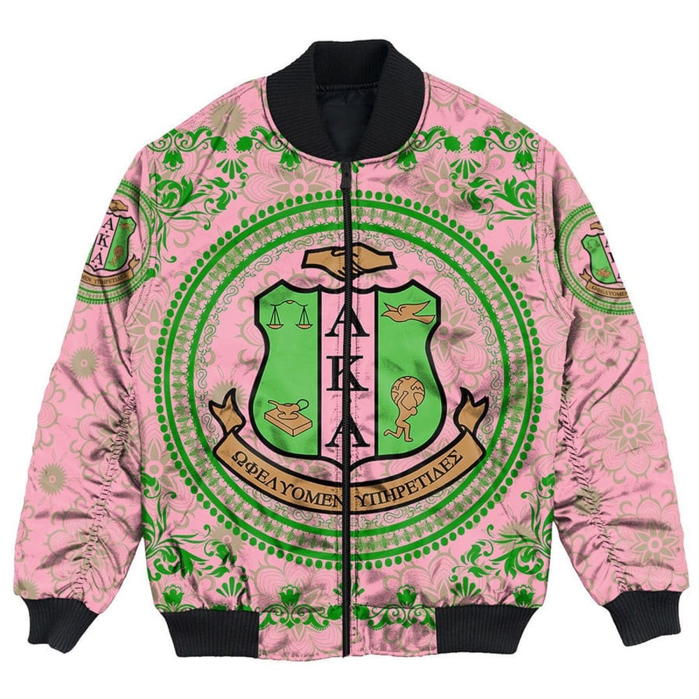 AKA Floral Pattern Bomber Jackets, African Bomber Jacket For Men Women