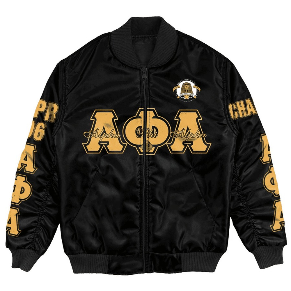 Alpha Phi Alpha - Zeta Beta Lambda Bomber Jacket, African Bomber Jacket For Men Women