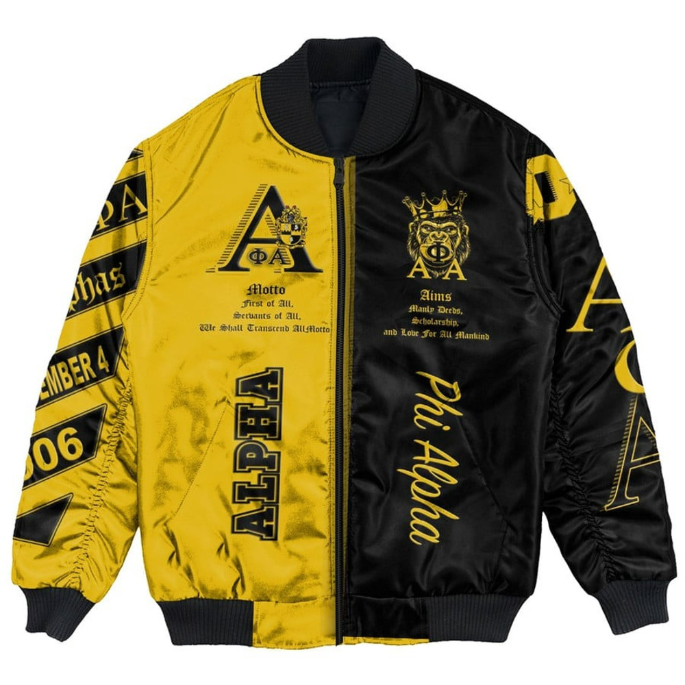 Alpha Phi Alpha Unique Bomber Jackets, African Bomber Jacket For Men Women