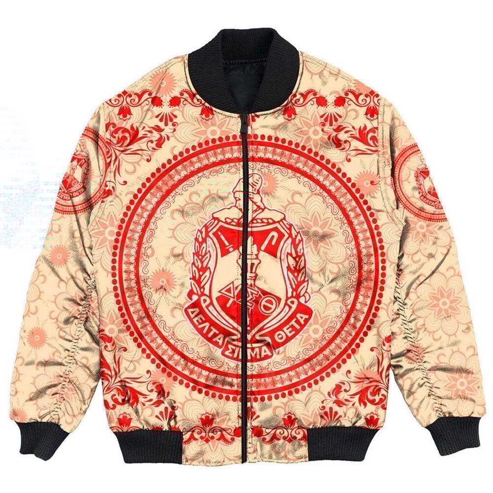 Delta Sigma Theta Floral Pattern Bomber Jackets, African Bomber Jacket For Men Women 02