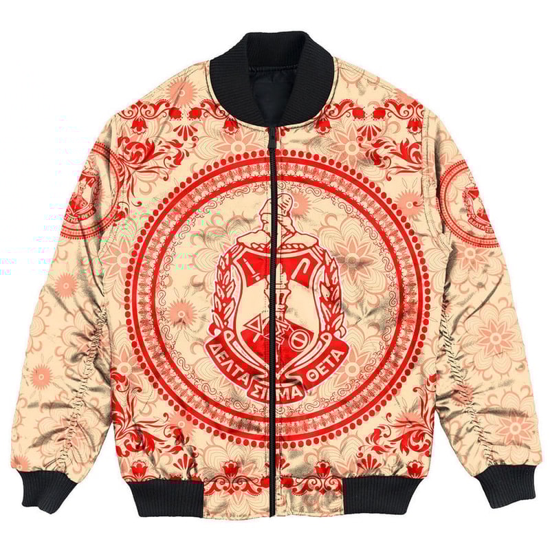 Delta Sigma Theta Floral Pattern Bomber Jackets, African Bomber Jacket For Men Women 02