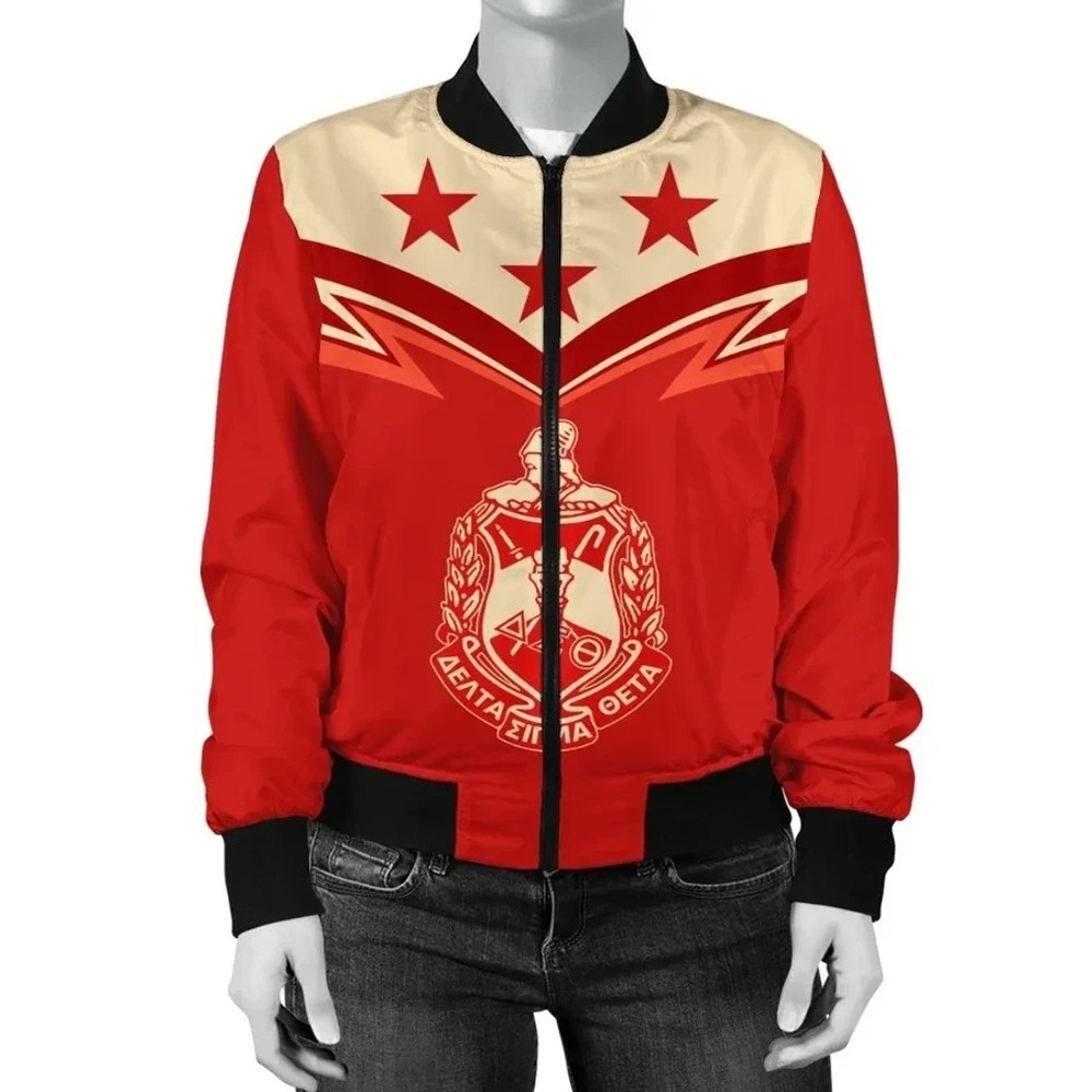 Original Delta Sigma Theta Bomber Jacket - Zig Zag style, African Bomber Jacket For Men Women