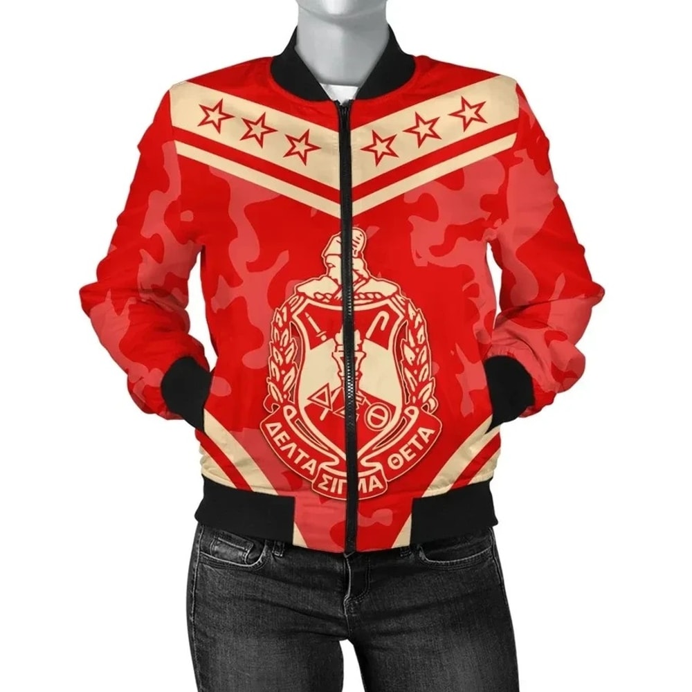 Delta Sigma Theta Camouflage Bomber Jacket, African Bomber Jacket For Men Women