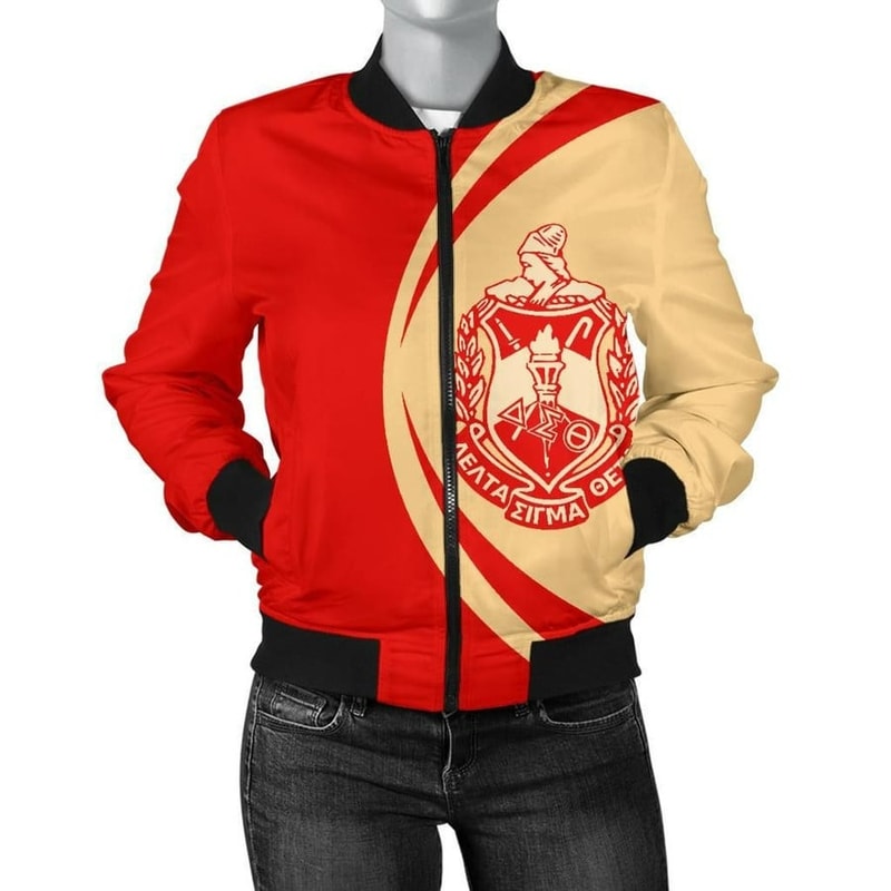 Delta Sigma Theta Big Logo Bomber Jacket - Circle Style, African Bomber Jacket For Men Women