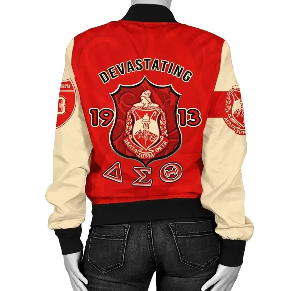 Delta Sigma Theta - Devastating Bomber Jacket, African Bomber Jacket For Men Women