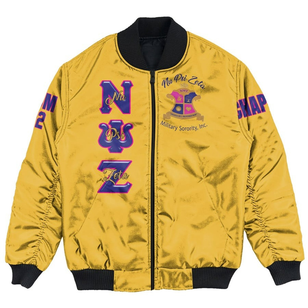 Custom Nu Psi Zeta Military Sorority, African Bomber Jacket For Men Women