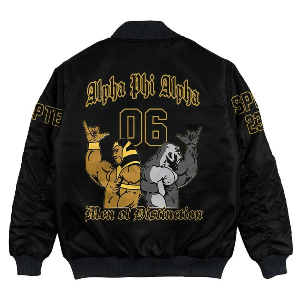Custom Alpha Phi Alpha Hand Sign Fraternity, African Bomber Jacket For Men Women