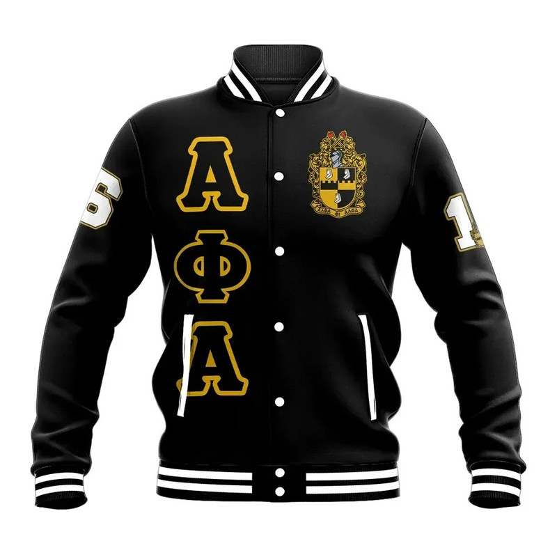 Alpha Phi Alpha Letters Moses Baseball Jacket, African Baseball Jacket For Men Women