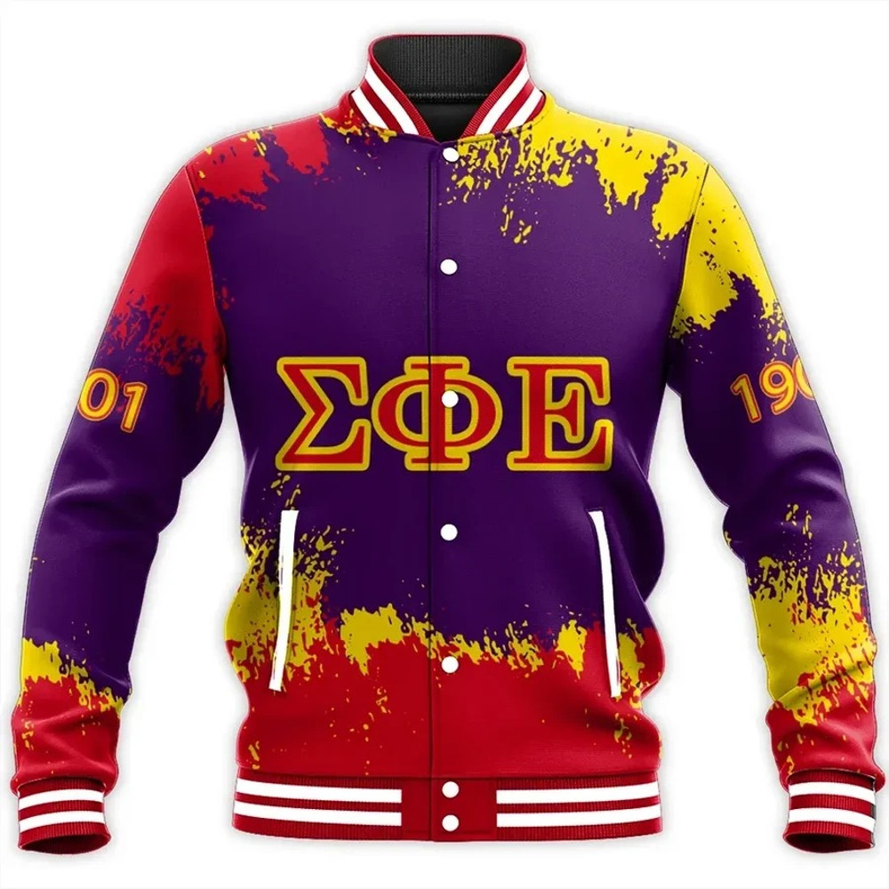 Sigma Phi Epsilon Baseball Jacket, African Baseball Jacket For Men Women
