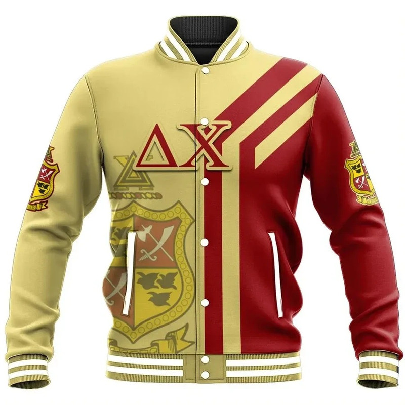 Alva Delta Chi Baseball Jacket, African Baseball Jacket For Men Women