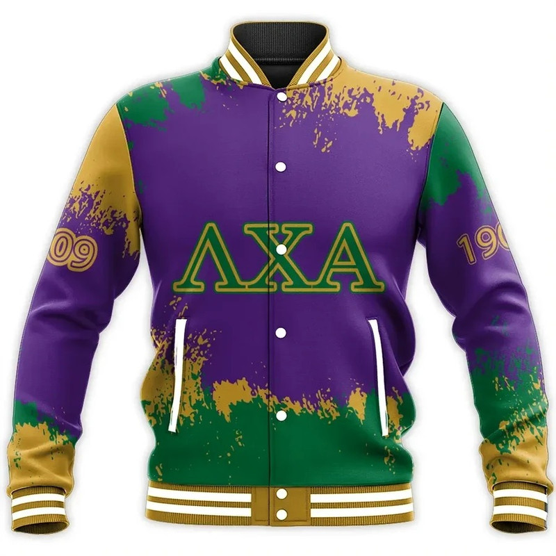 Lambda Chi Alpha Baseball Jacket, African Baseball Jacket For Men Women