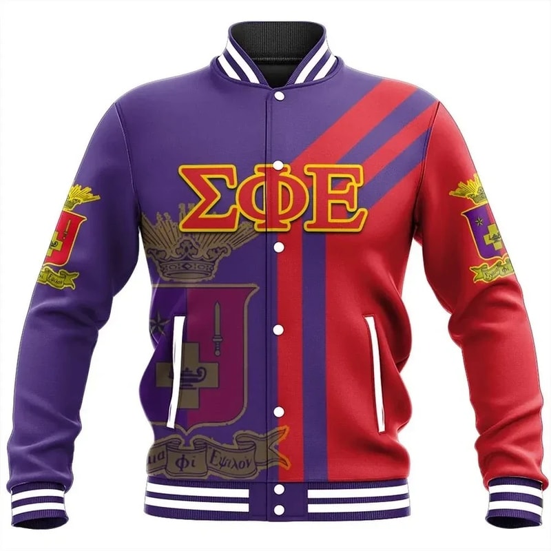 Alva Sigma Phi Epsilon Baseball Jacket, African Baseball Jacket For Men Women