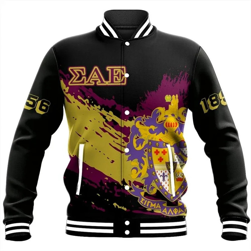 Tip Style Sigma Alpha Epsilon Baseball Jacket, African Baseball Jacket For Men Women