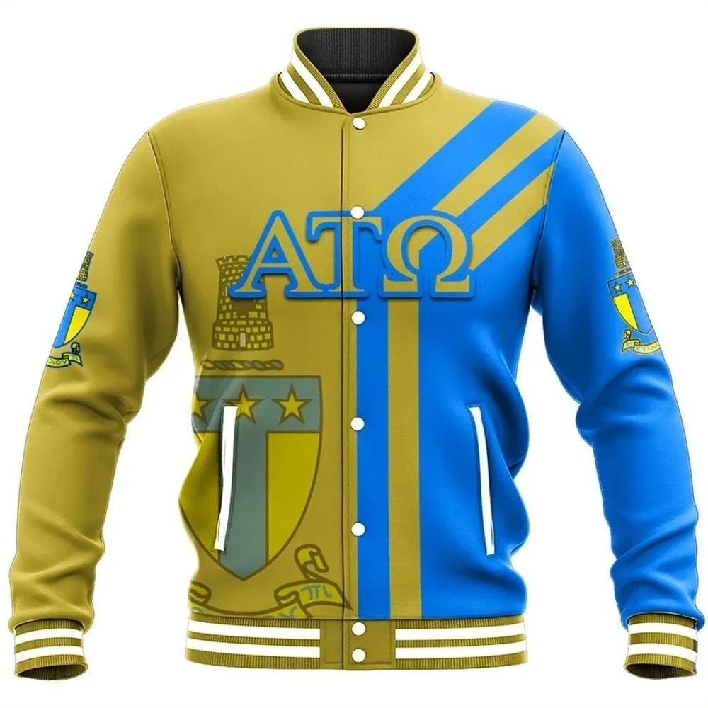 Alva Alpha Tau Omega Baseball Jacket, African Baseball Jacket For Men Women