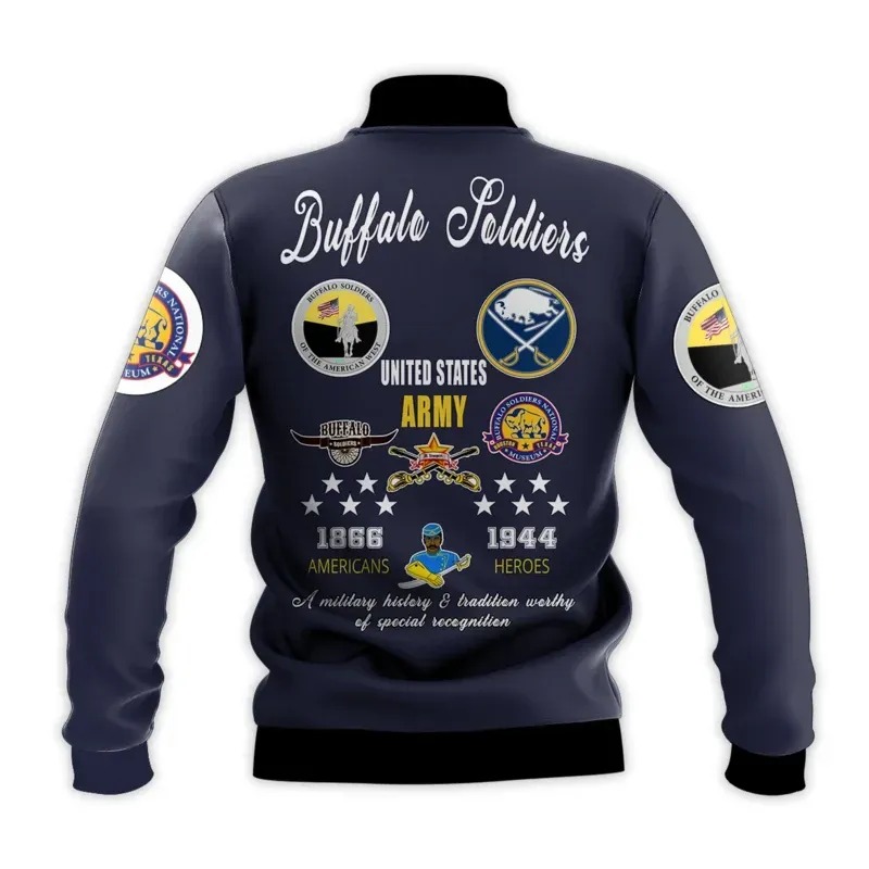 Buffalo Soldiers Baseball Jacket, African Baseball Jacket For Men Women