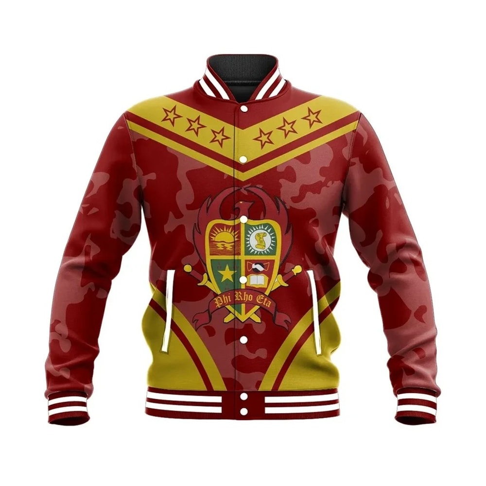 Phi Rho Eta Camouflage Baseball Jacket, African Baseball Jacket For Men Women