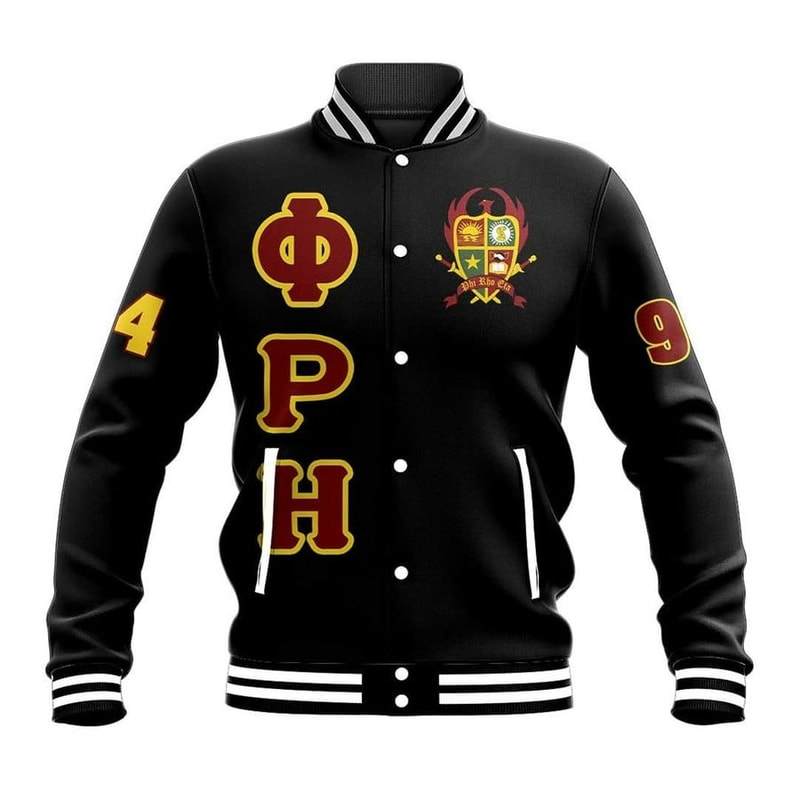 Phi Rho Eta Letters Baseball Jacket, African Baseball Jacket For Men Women