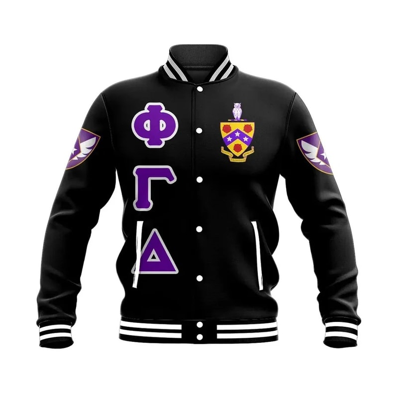 Phi Gamma Delta Letters Baseball Jacket, African Baseball Jacket For Men Women