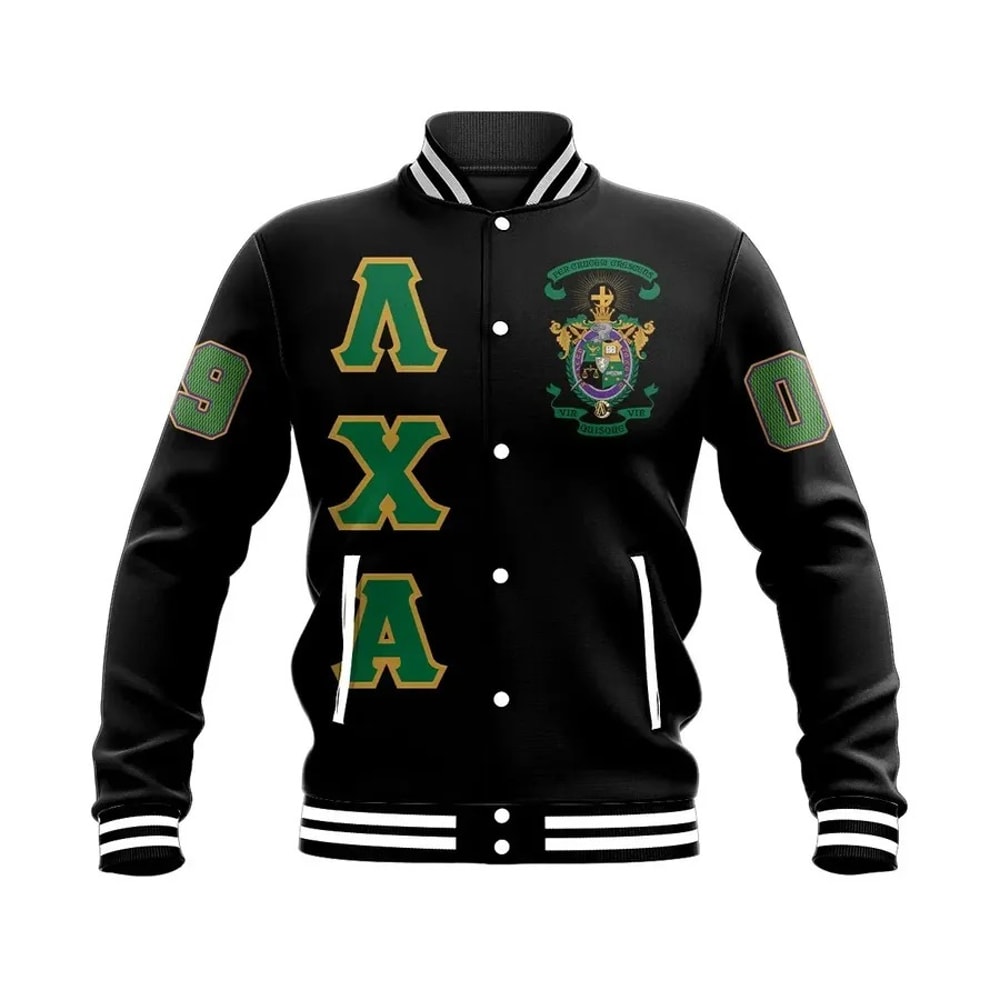 Lambda Chi Alpha Letters Baseball Jacket, African Baseball Jacket For Men Women