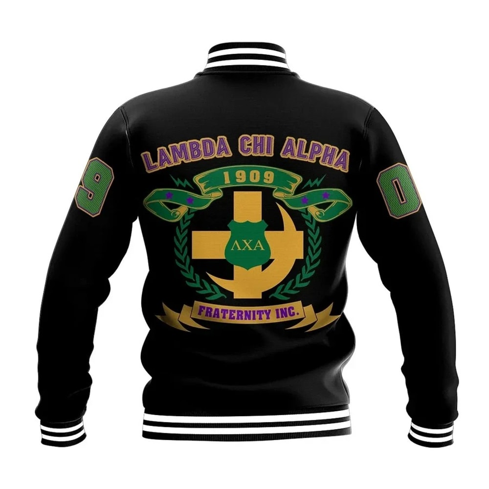 Lambda Chi Alpha Letters Baseball Jacket, African Baseball Jacket For Men Women