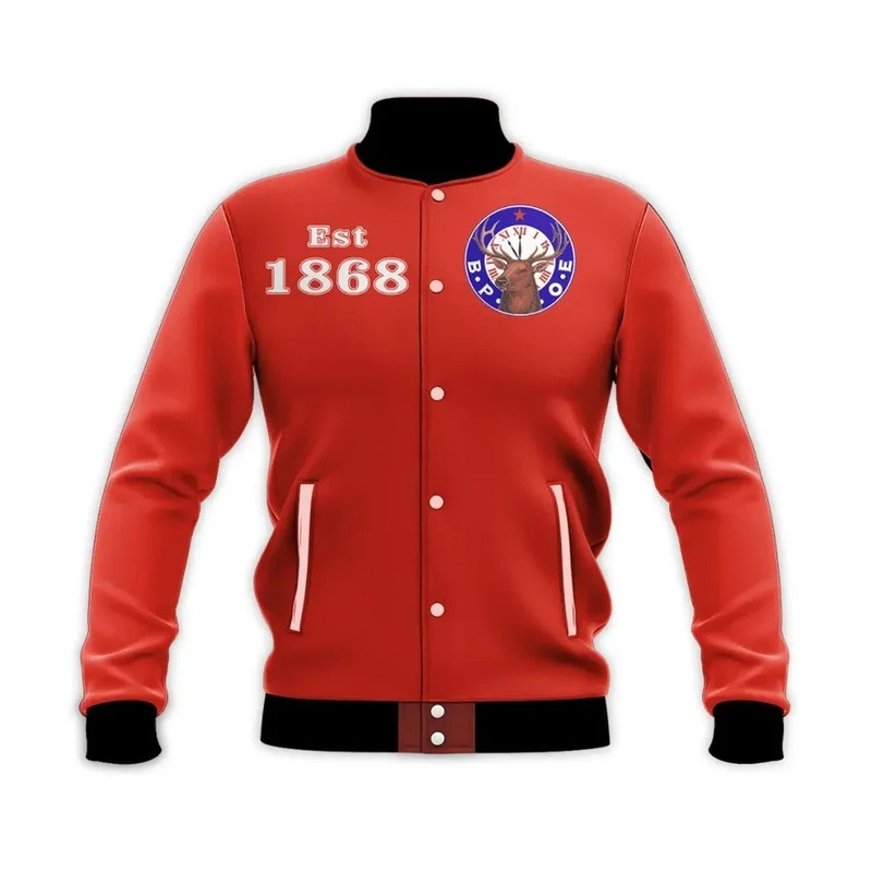 Benevolent and Protective Order of Elks Baseball Jacket, African Baseball Jacket For Men Women