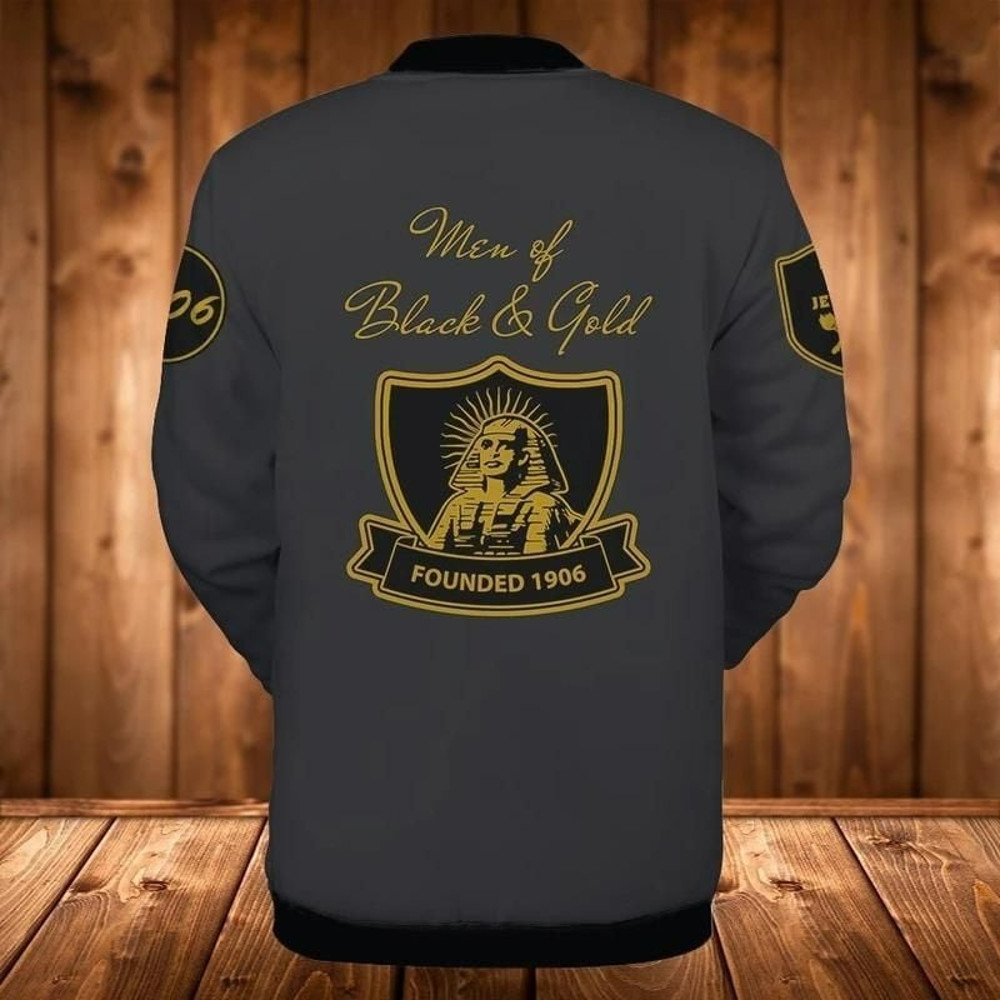 Black And Gold Alpha Phi Alpha Baseball Jacket, African Baseball Jacket For Men Women