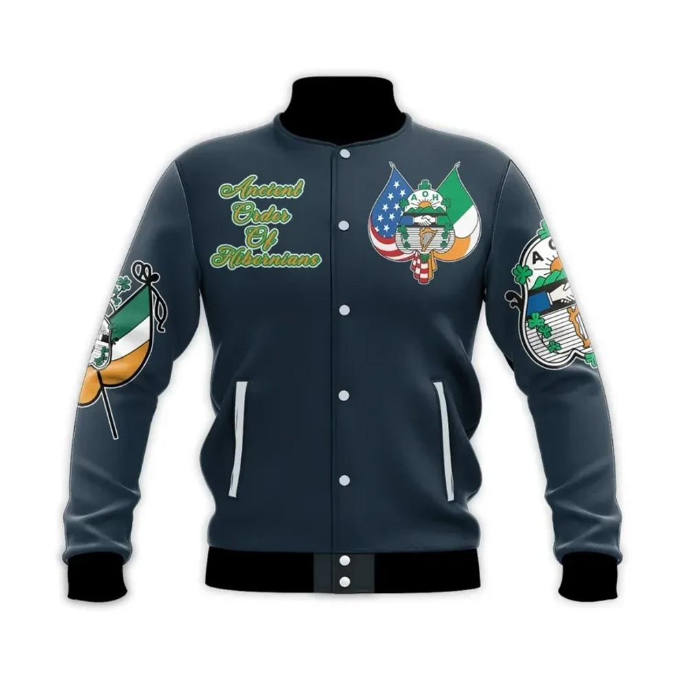 Ancient Order of Hibernians Stonecutters Baseball Jacket, African Baseball Jacket For Men Women