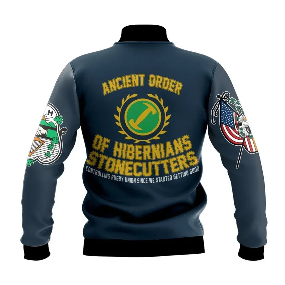 Ancient Order of Hibernians Stonecutters Baseball Jacket, African Baseball Jacket For Men Women