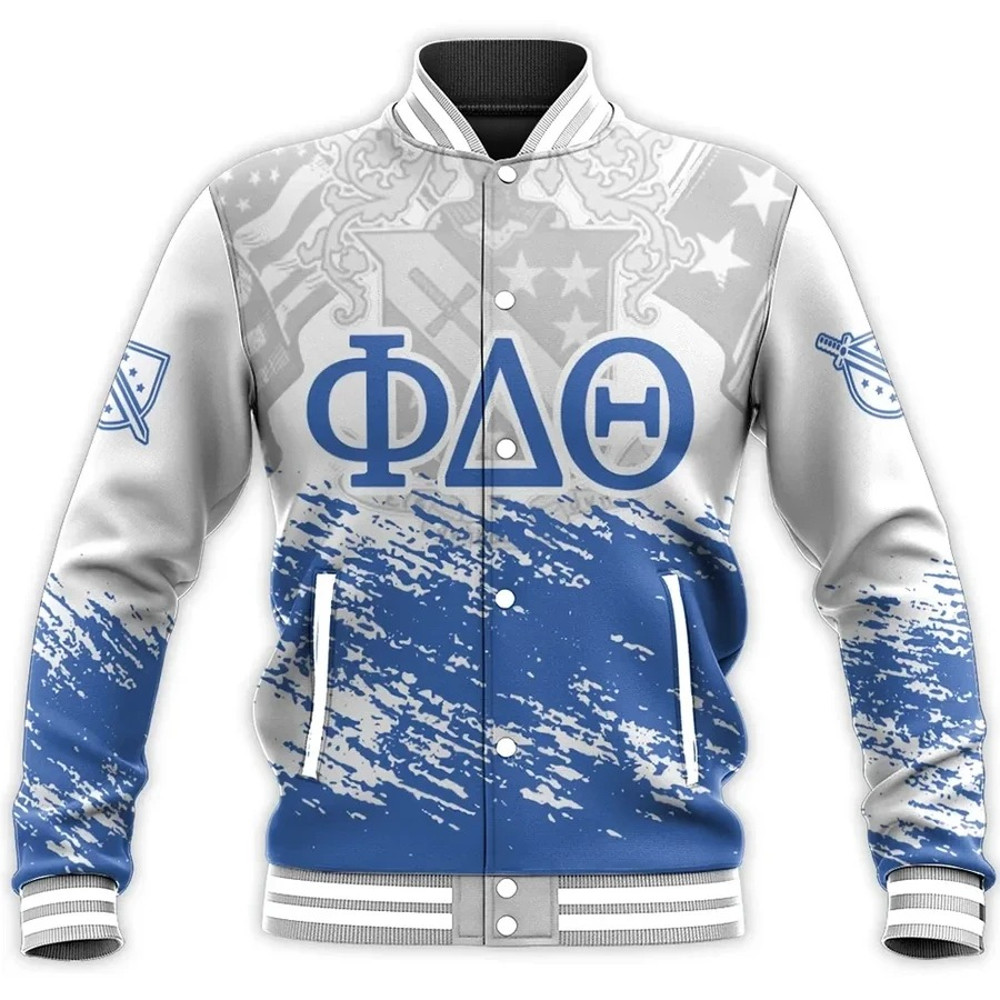 Phi Delta Theta Duo Flags Baseball Jacket, African Baseball Jacket For Men Women