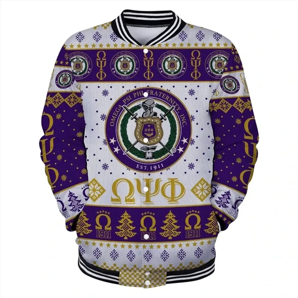 Lux Omega Psi Phi Since 1911 Baseball Jacket, African Baseball Jacket For Men Women