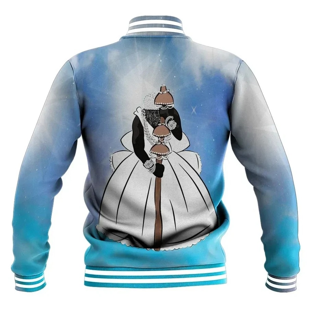 Orisha Obatala Symbol Baseball Jacket, African Baseball Jacket For Men Women