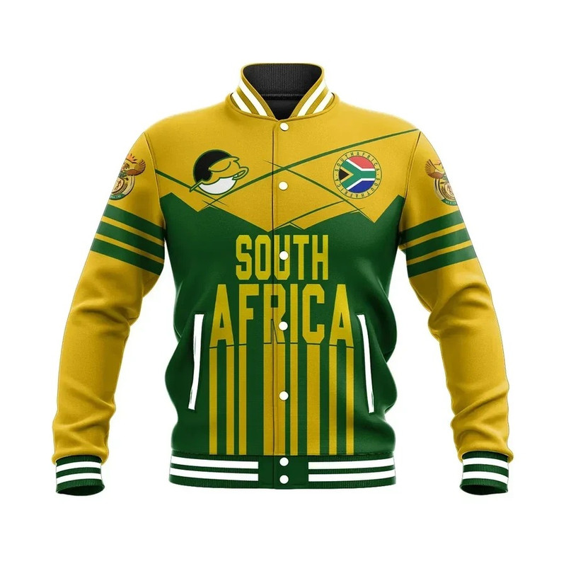 Sport South Africa Springbok Baseball Jacket, African Baseball Jacket For Men Women