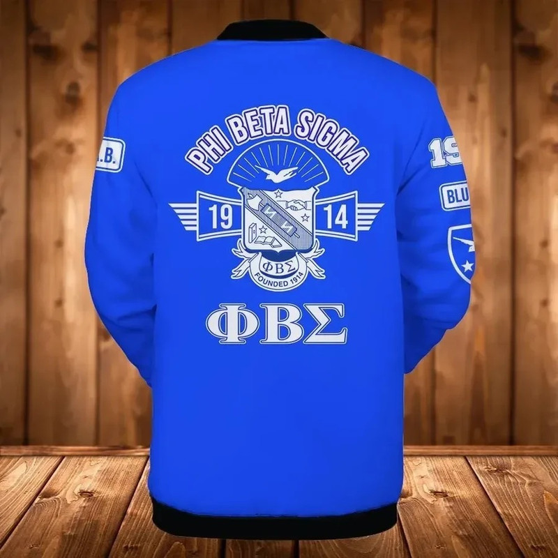 Blue Phi Dove Phi Beta Sigma Baseball Jacket, African Baseball Jacket For Men Women