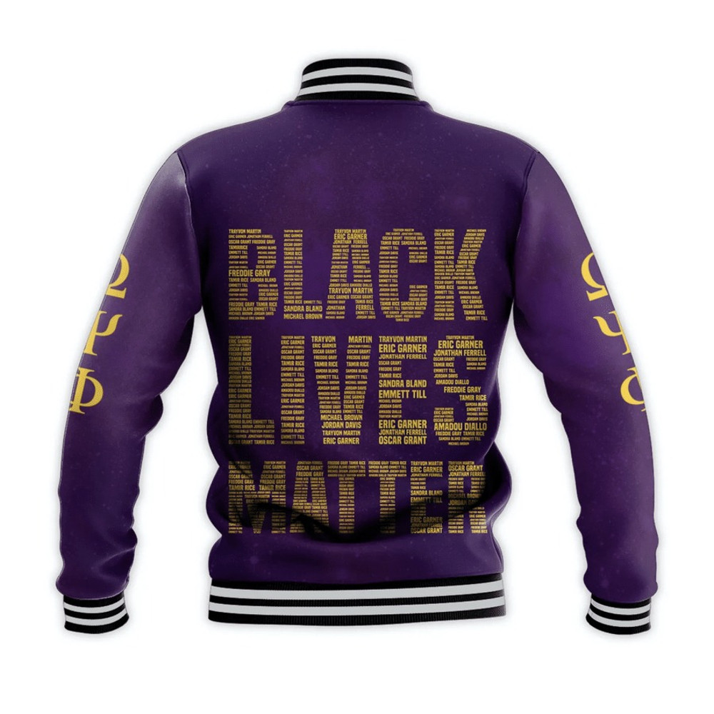 Omega Psi Phi Fraternity Baseball Jacket Black Lives Matter, African Baseball Jacket For Men Women