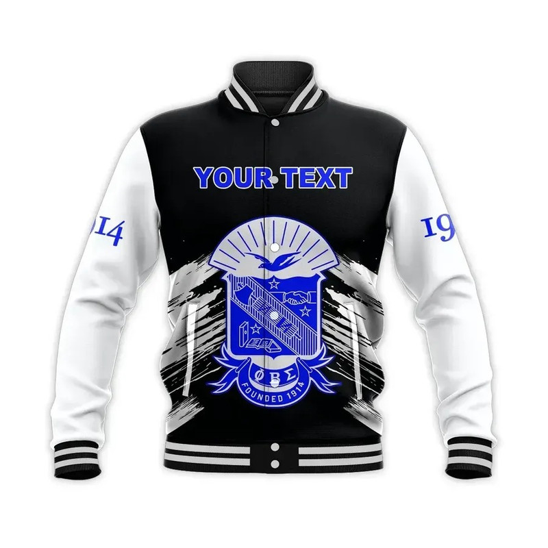 Personalised Phi Beta Sigma Black Gomab Baseball Jacket, African Baseball Jacket For Men Women