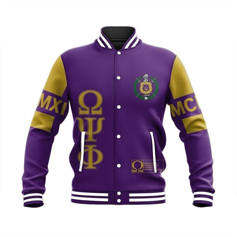 MCM Omega Psi Phi Baseball Jacket, African Baseball Jacket For Men Women