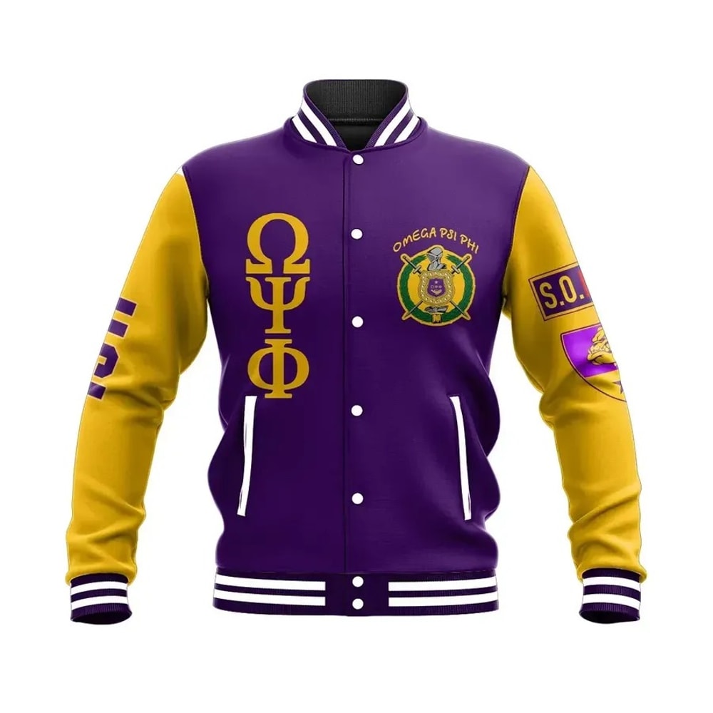 Just Love Cooper Cole Man Omega Psi Phi Baseball Jacket, African Baseball Jacket For Men Women