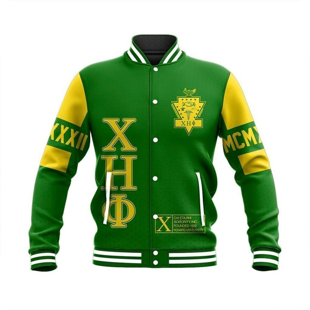 MCM Chi Eta Phi Baseball Jacket, African Baseball Jacket For Men Women