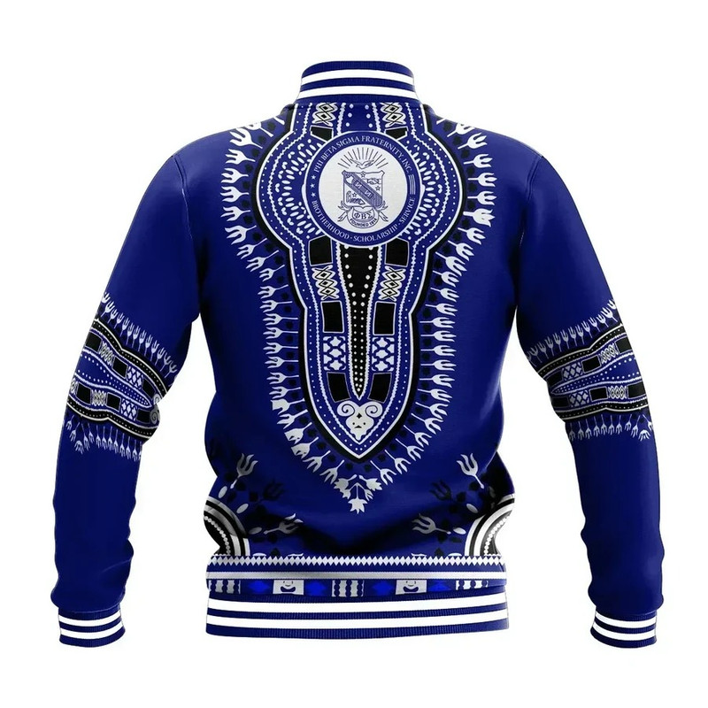 Phi Beta Sigma Dashiki Baseball Jacket, African Baseball Jacket For Men Women