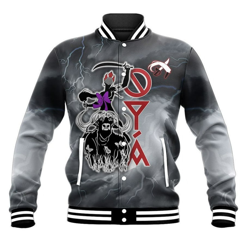 Yoruba Orisha Oya Storm God Baseball Jacket, African Baseball Jacket For Men Women