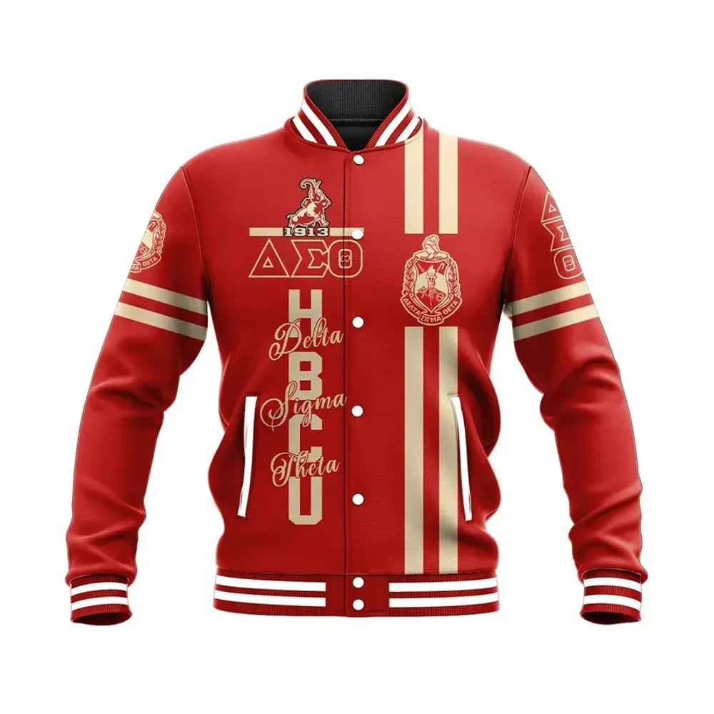 HBCU Delta Sigma Theta Elephant Baseball Jacket, African Baseball Jacket For Men Women