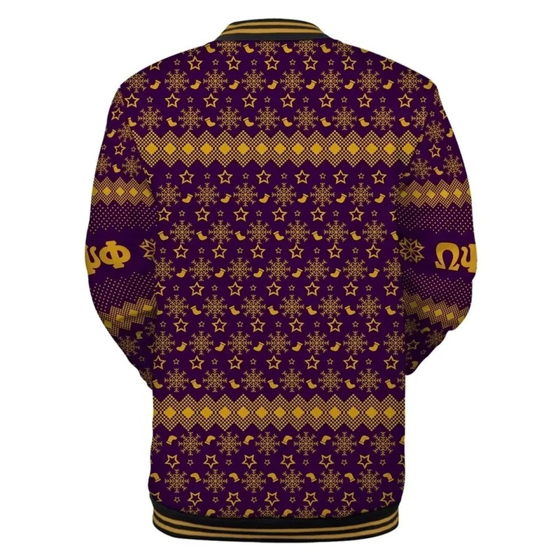 Lux Omega Psi Phi Bulldogs Thunder Christmas Baseball Jacket, African Baseball Jacket For Men Women