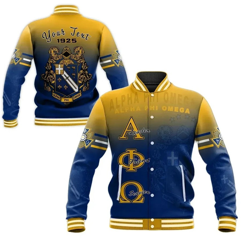 Personalised Alpha Phi Omega Motto Apo Baseball Jacket, African Baseball Jacket For Men Women