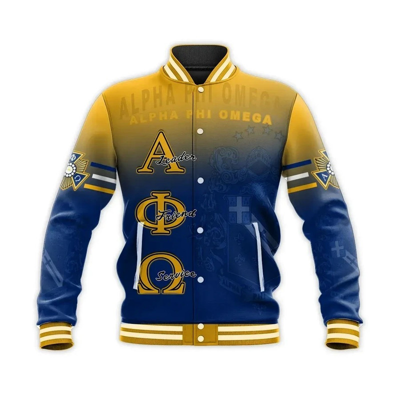 Personalised Alpha Phi Omega Motto Apo Baseball Jacket, African Baseball Jacket For Men Women