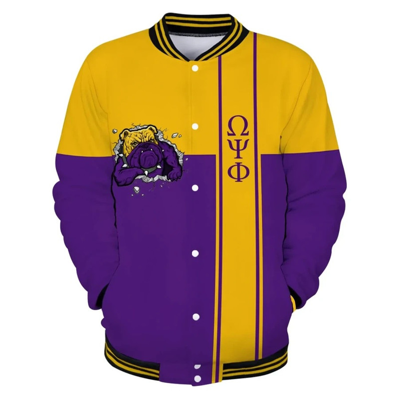 Omega Psi Phi Break The Wall Baseball Jacket, African Baseball Jacket For Men Women