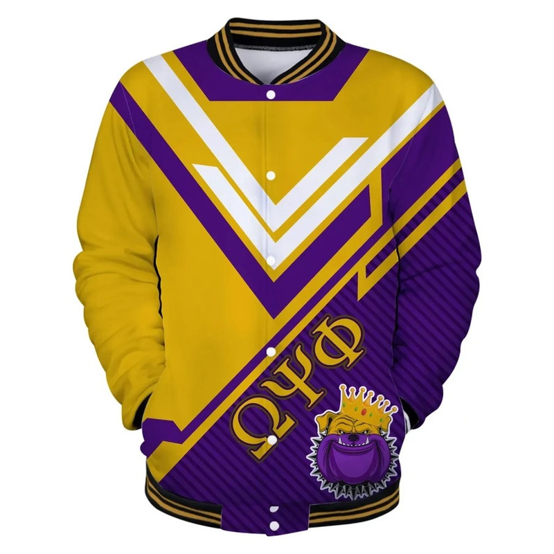 Omega Psi Phi Modern Style Baseball Jacket, African Baseball Jacket For Men Women