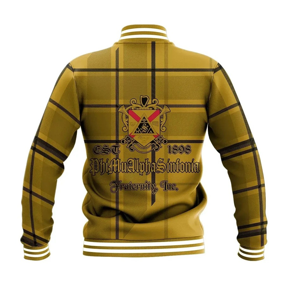Phi Mu Alpha Sinfonia Burberr Style Baseball Jacket, African Baseball Jacket For Men Women