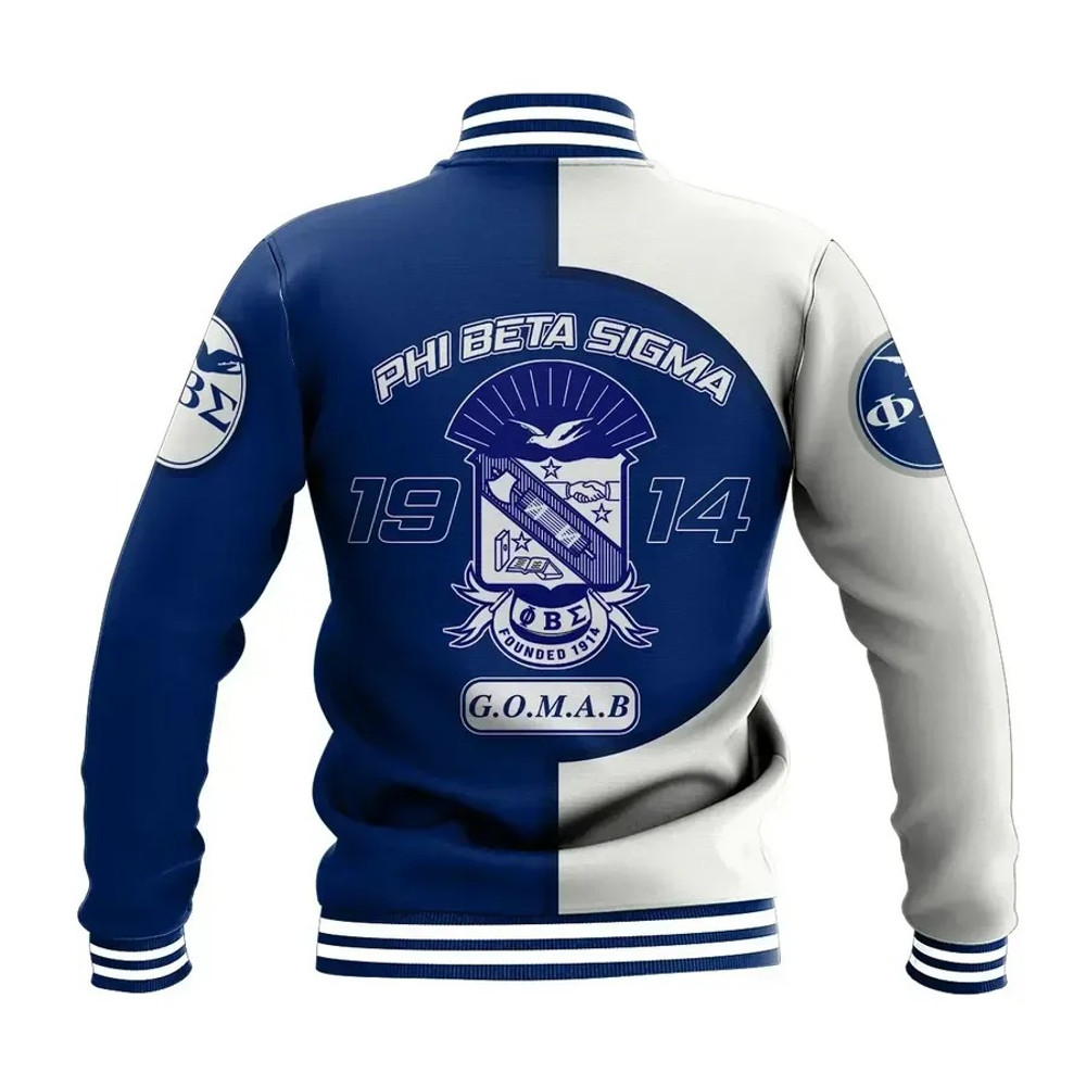 Phi Beta Sigma 1914 - Cycle Style Baseball Jacket, African Baseball Jacket For Men Women