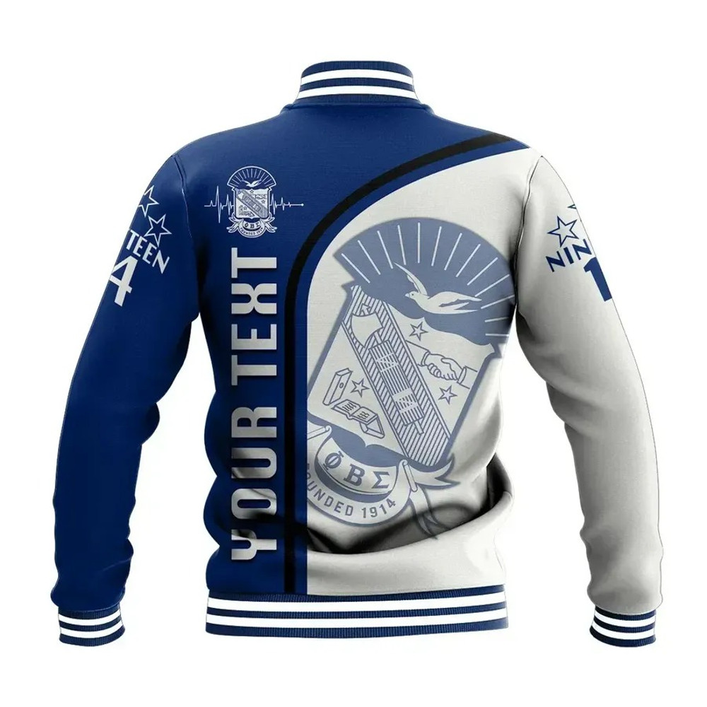 Personalised Phi Beta Sigma In My Heart Baseball Jacket, African Baseball Jacket For Men Women